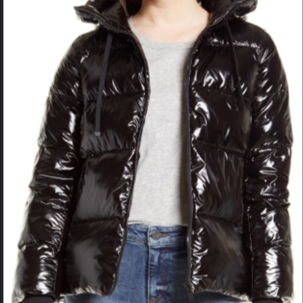 Shiny Black Puffer Sam Edelman